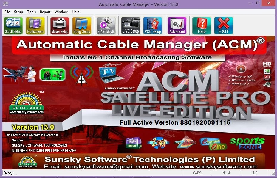 ACM Satellite Pro Gold TV Playout